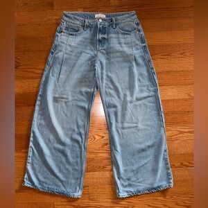 New Lucky Brand Women Jeans 8/29 Light Blue Denim WideLeg Palazzo